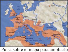 Mapa del imperio en tiempos de Trajano - 98/117 d. C.